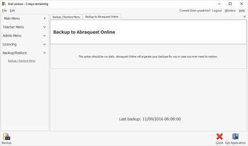 Abraquest Automated Backup